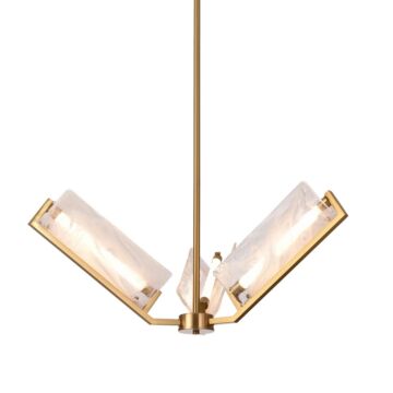 Mingle LED Chandelier in Satin Brass by Varaluz