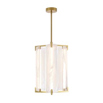 Mingle LED Pendant in Satin Brass by Varaluz