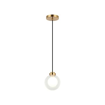 Solaris LED Pendant in Aged Gold Brass by Matteo Lighting