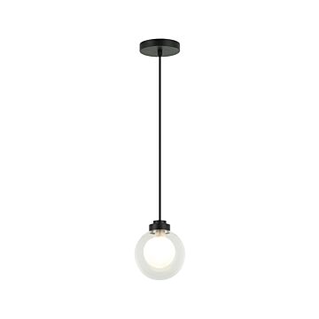 Solaris LED Pendant in Matte Black by Matteo Lighting