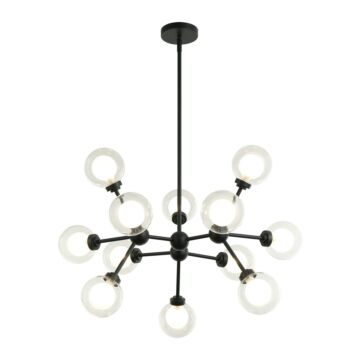 Solaris LED Pendant in Matte Black by Matteo Lighting