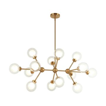 Solaris LED Pendant in Aged Gold Brass by Matteo Lighting