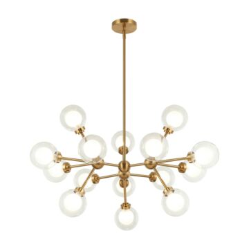 Solaris LED Pendant in Aged Gold Brass by Matteo Lighting