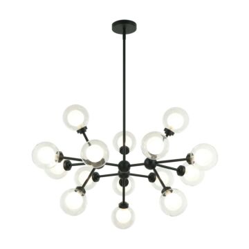 Solaris LED Pendant in Matte Black by Matteo Lighting