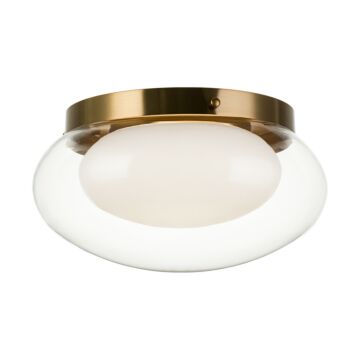 Caspian  Flush Mount in Aged Gold Brass by Matteo Lighting