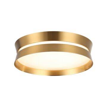 Greyson  Flush Mount in Aged Gold Brass by Matteo Lighting