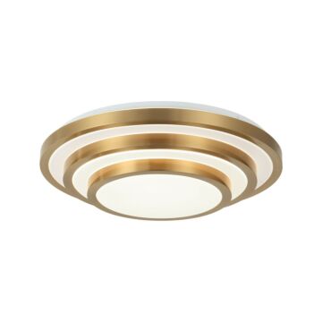 Helix  Flush Mount in Aged Gold Brass by Matteo Lighting