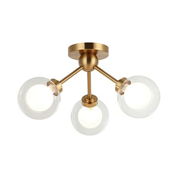 Solaris LED Chandelier in Aged Gold Brass by Matteo Lighting