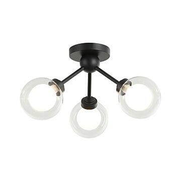 Solaris LED Chandelier in Matte Black by Matteo Lighting