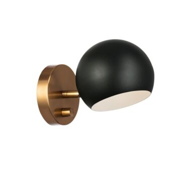 Orb  Wall Sconce in Matte Black by Matteo Lighting