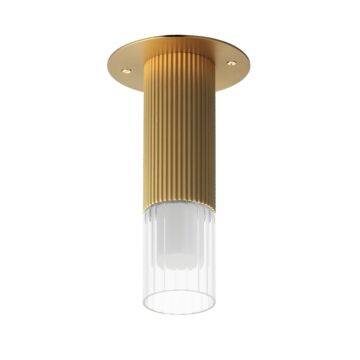 Reeds LED Flush Mount in Gold by ET2 Lighting