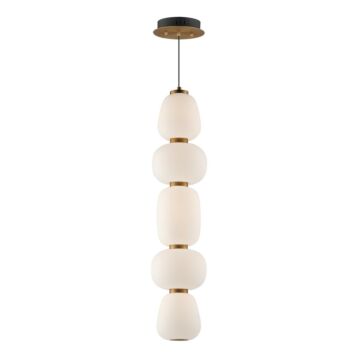 Soji LED Pendant in Black   Gold by ET2 Lighting
