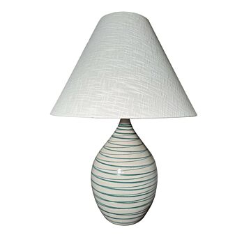 Scatchard  Table Lamp in Emerald Wave by House of Troy