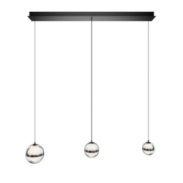 Cyllindra LED Chandelier in Black Chrome by W.A.C. Lighting