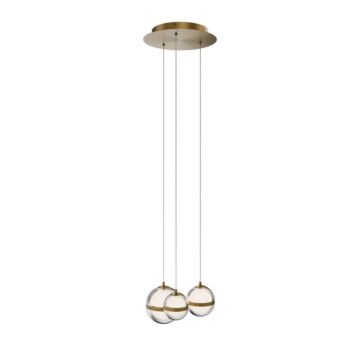 Cyllindra LED Chandelier in Aged Brass by W.A.C. Lighting