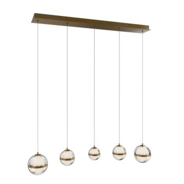 Cyllindra LED Chandelier in Aged Brass by W.A.C. Lighting
