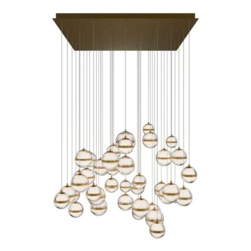 Cyllindra LED Chandelier in Aged Brass by W.A.C. Lighting