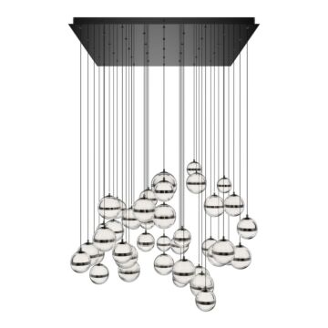 Cyllindra LED Chandelier in Black Chrome by W.A.C. Lighting