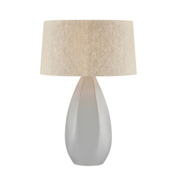 Colwyn  Table Lamp in Aged Brass Ceramic Dove White by Hudson Valley