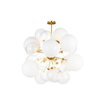 Aria  Chandelier in Burnished Brass by Visual Comfort Studio