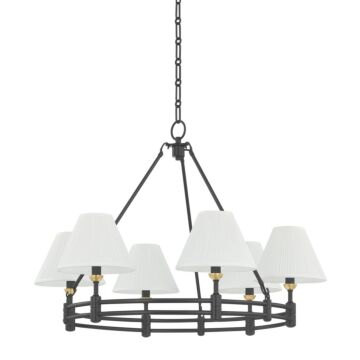 Howard  Chandelier in Aged Brass Distressed Bronze by Hudson Valley