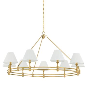 Howard  Chandelier in Aged Brass by Hudson Valley
