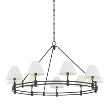 Howard  Chandelier in Aged Brass Distressed Bronze by Hudson Valley