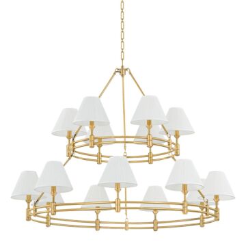 Howard  Chandelier in Aged Brass by Hudson Valley