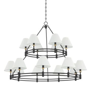 Howard  Chandelier in Aged Brass Distressed Bronze by Hudson Valley