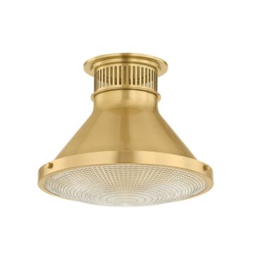 Highclere  Flush Mount in Aged Brass by Hudson Valley
