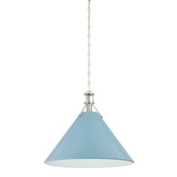  Pendant in Polished Nickel Blue Bird by Hudson Valley