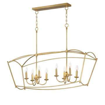 Plumette  Linear Pendant in Gold Leaf by Maxim Lighting