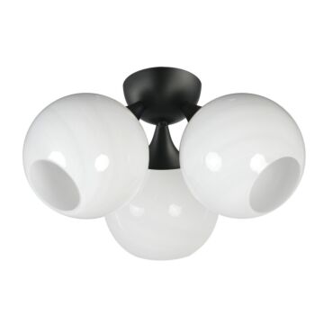 Neve  Semi Flush Mount in Black by Maxim Lighting