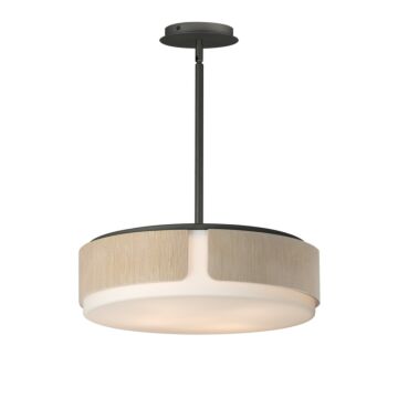 Draughtsman  Semi Flush Mount - Pendant in Natural Wood Charcoal by Maxim Lighting