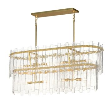 Warren  Linear Pendant in Gold Leaf by Maxim Lighting