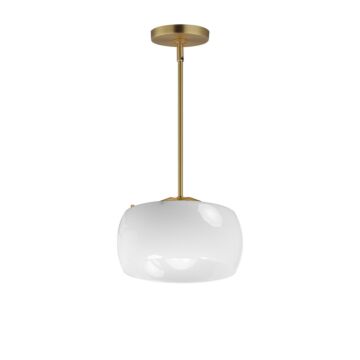 Glazed  Pendant in White Natural Aged Brass by Maxim Lighting