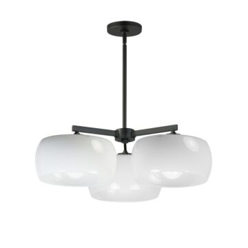 Glazed  Chandelier in White   Black by Maxim Lighting