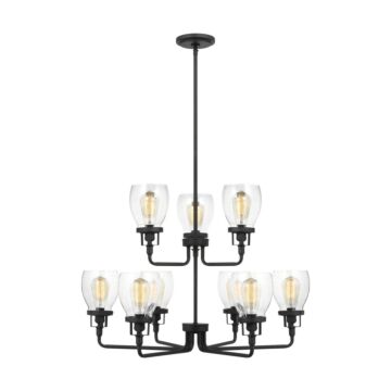 Belton  Chandelier in Midnight Black by Generation Lighting