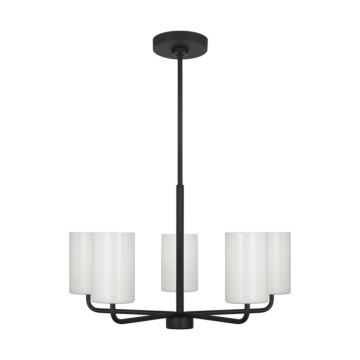 Rhett  Chandelier in Midnight Black by Generation Lighting