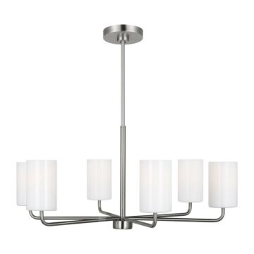 Rhett  Chandelier in Brushed Steel by Generation Lighting