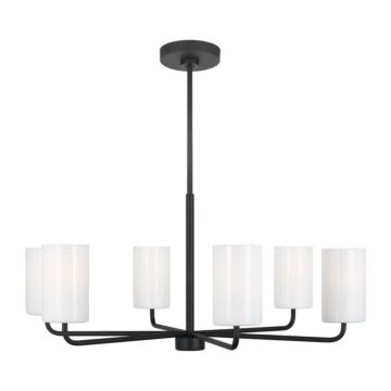 Rhett  Chandelier in Midnight Black by Generation Lighting