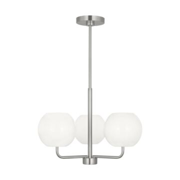 Rory  Chandelier in Brushed Steel by Generation Lighting