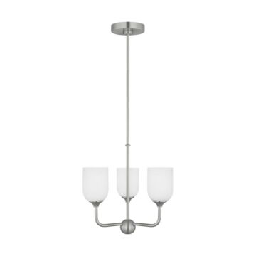 Emile  Chandelier in Brushed Steel by Generation Lighting