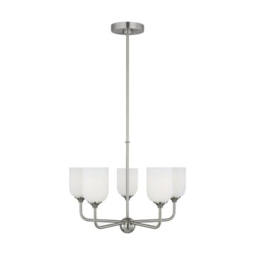 Emile  Chandelier in Brushed Steel by Generation Lighting