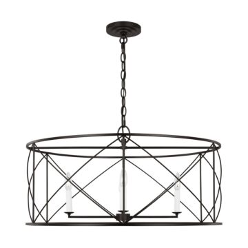 Beatrix  Chandelier in Aged Iron by Visual Comfort Studio