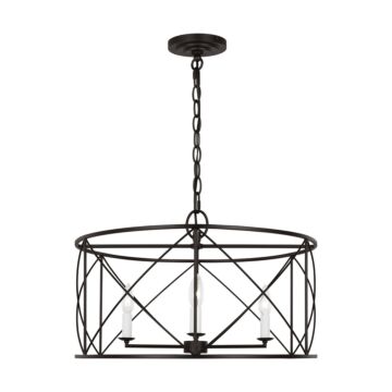 Beatrix  Chandelier in Aged Iron by Visual Comfort Studio