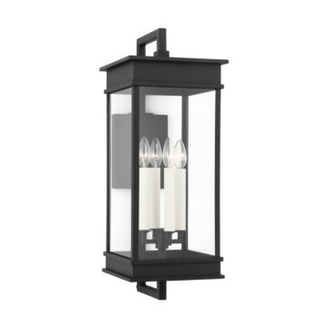 Cupertino  Outdoor Wall Sconce in Textured Black by Visual Comfort Studio