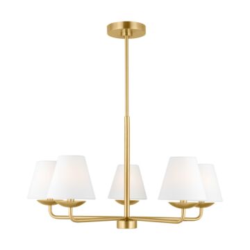 Albion  Chandelier in Satin Brass by Visual Comfort Studio