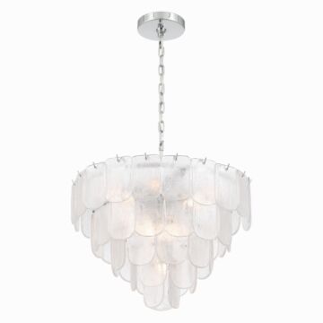Bianca  Chandelier in Polished Nickel, Crystalline by Artcraft Lighting