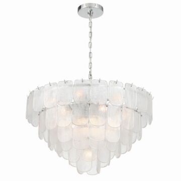 Bianca  Chandelier in Polished Nickel, Crystalline by Artcraft Lighting